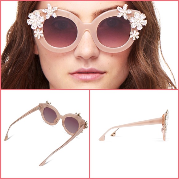 Alice Olivia Madison Floral Sunglasses Boho sunglasses Rose gold